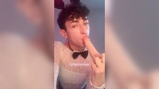 POINT OF VIEW: nubile playboy bunny femboy is deep throating u off