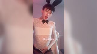 POINT OF VIEW: nubile playboy bunny femboy is deep throating u off