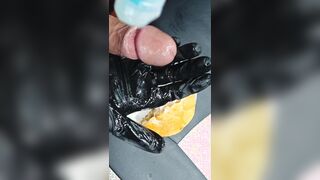 I jizz in a pie while dressed in mittens before gobbling it.