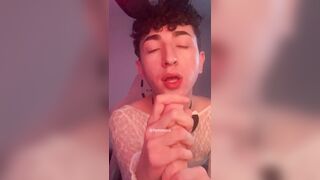 POINT OF VIEW: nice teenage femboy is throating u off