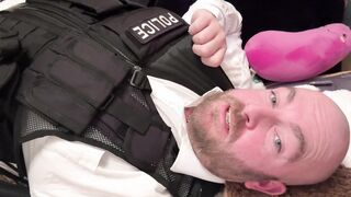 Muddy cop police officer