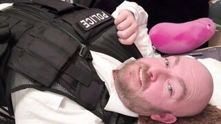 Muddy cop police officer