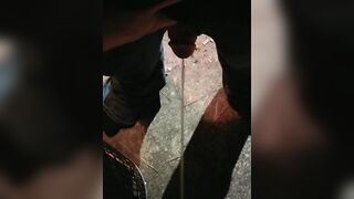 Nightime peeing in public with my micropenis