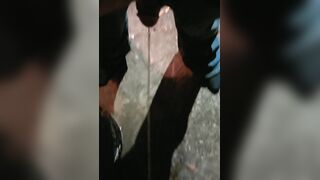 Nightime peeing in public with my micropenis