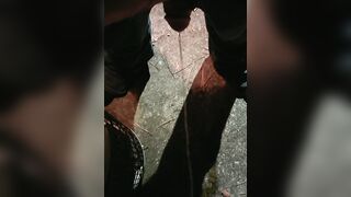 Nightime peeing in public with my micropenis