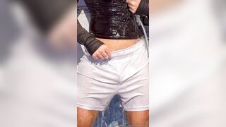 Douche with fitness clothe