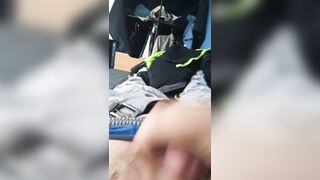 Fapping my stiffy and spunking