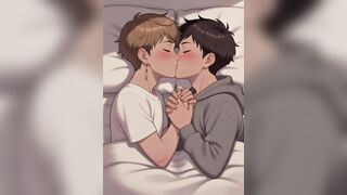 Dois jovens amigos estudando