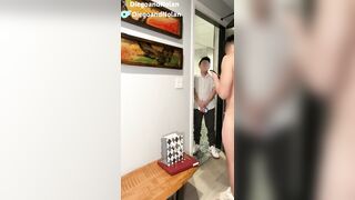 japanese delivery guy gets enticed and screwed condom-free pt 1