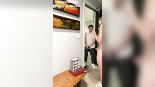 japanese delivery guy gets enticed and screwed condom-free pt 1