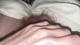 Chatting Messy While I Pump My Rock hard Ultra-kinky Trouser snake Until I Spunk on My Fur covered Pecs