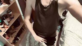 Super-naughty dude displaying her man sausage