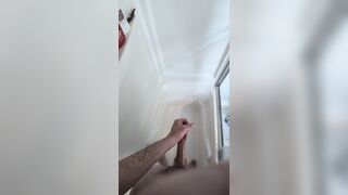 Jizzing in the bathroom