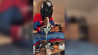 Spiderman can not only shoot webs, but also jism.