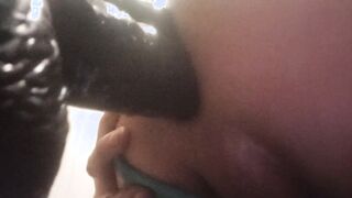 Monster big black cock fake penis mastubation