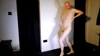 Jonathan ambling around bare displaying his total assets and pipe performing for the camera as he faps