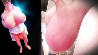 Ball Shaker Ball-sac Stretcher Real Hermaphroditism Giant Nut sack Dance Saline Infusion Jiggling Silicone Bra-stuffers Fattest Ever with Music