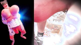 Ball Shaker Ball-sac Stretcher Real Hermaphroditism Giant Nut sack Dance Saline Infusion Jiggling Silicone Bra-stuffers Fattest Ever with Music