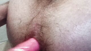 Poking my rump with my faux-cock