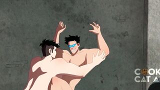 2 Sweat-soaked Gym Otters Having Strenuous Post-Exercise Hookup