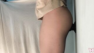 Nice femboy banging a good-sized fuck stick on the wall  Aiumin