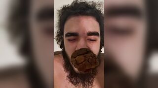 Gay scat BIG pile of SHIT on FACE of toilet MARTIN MASA