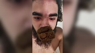 Gay scat BIG pile of SHIT on FACE of toilet MARTIN MASA