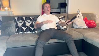 Insane Skool Fellow jizzes back to an empty building = empty ball-sac