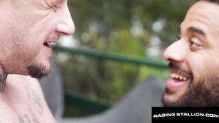 FURIOUS STALLION - Moist & Nasty Deck Penetrating - Wolf Kick Breeds the Bodybuilder