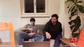 Hetero buddy helps homosexual brother-in-law wanking off