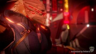 Turians in Space Hyper Macro Muscle Growth Toon