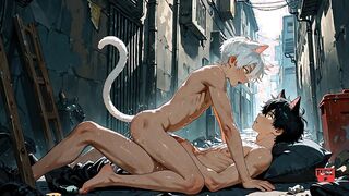 Yaoi - OC Din & Dan two Marvelous Catboys Photograph Bevy