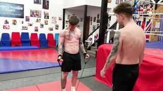 two Gay-for-pay Fellows grapple and concludes up with CUM-SHOT