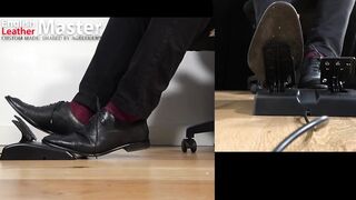 Sole Dom uses pedal to manage electrosex PREVIEW