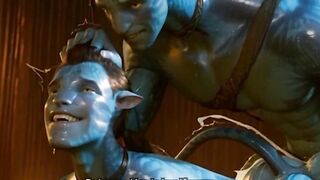 Homo Navi Avatar Powerful Blue Flesh Ass fucking Nailing