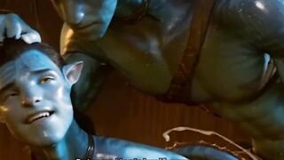 Homo Navi Avatar Powerful Blue Flesh Ass fucking Nailing