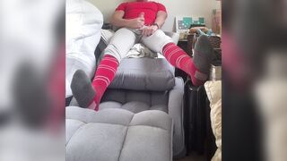 Baseball PlayerJ ockDad87 is at it Again Shooting his Alpha Spunk in Baseball Gear