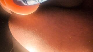 Midnight vs milky fake penis