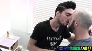 Inexperienced Aussie Xavier Gets Pounded By Jaxon