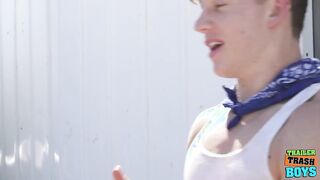 TRAILERTRASHBOYS Camper Washing Turns Into Romp With Felix Fox And Michael Roman