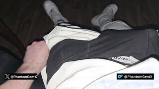 German Dad strokes off after work with stiff erection in trousers - PhantomGentX