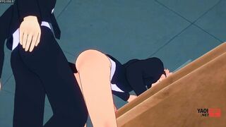 Jujutsu Kaisen Yaoi - Yuuji Humped By Gojo on a table