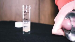 ASMR FLESLIGHT CLOSE UP CUM-SHOT COMPILATION BALL BUTTER EXPERIMENT IN A TEST TUBE IN ONE DAY