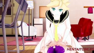 Camp Pal x Vocaloid Manga porn - Len Love a plenty of with Yoichis Schlong