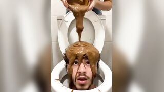 Face drowned in SHIT