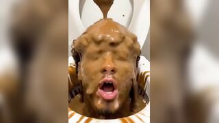 Face drowned in SHIT
