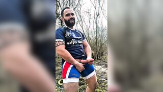 Exhibitionist cyclist Huge SPUNK