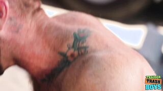 TRAILERTRASHBOYS Hot Bottom Jayson Parker Takes Ian Sterling Big Raw Dick