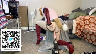 Sissy ruined by faux-cock machine