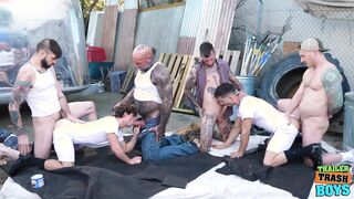 TRAILERTRASHBOYS Orgy Session With Multiple Gays